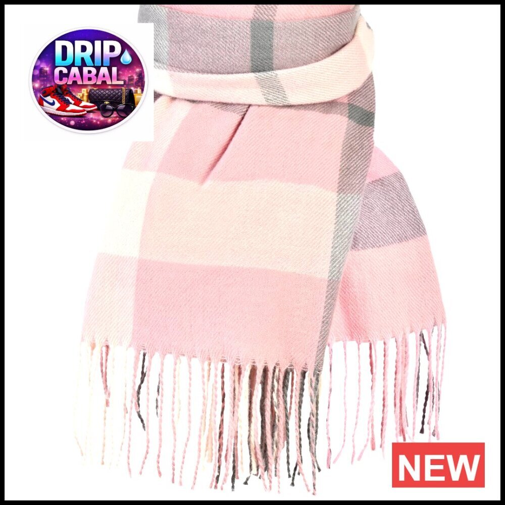 Long Plaid Shawl Wrap Cashmere Feel Blanket Scarf Oversized Elegant Winter